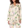 Amazon Essentials Solo Maglia del Pigiama a Maniche Lunghe in Raso dalla vestibilità Standard (Pantaloni Venduti Separatamente) Donna, Beige Pesca Floreale, XL
