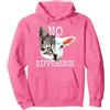 Amare gli animali senza carne - Detti pe No Difference PRO Vegan Che Dice Gatto Vegetariano Vegano Felpa con Cappuccio, Unisex per Adulti, Rosa Acceso, L