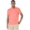 Nautica Short Sleeve Solid Stretch Cotton Pique Polo Shirt, Corallo Pallido, M Uomo