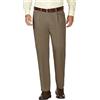 Haggar Men's Work To Weekend Khakis Hidden Expandable Waist No Iron Pleat Front Pant,Bark,40x32