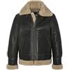 Schott NYC LC1259, Giacca di Pelle Uomo, Verde/Beige (Kaki/Beige), M