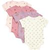 Pippi Body Ss Ao-printed (4-pack) biancheria intima Unisex - Bimbi 0-24 (Pacco da 4)