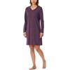 Uncover by Schiesser Damen Nachthemd Langarm-Nachtwäsche Maglia Lunga da Notte, Prugna_182851, 50 Donna