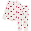 Petit Bateau 59401, Pigiama Bambine e ragazze, Bianco Marshmallow/Rosso Terkuit, 2 anni