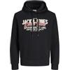 JACK & JONES Jjelogo Sweat Hood 2 col 25/26 Noos Pls Jjelogo - Felpa con Cappuccio 2 col 25/26 Noos Pls Uomo (Pacco da 1)