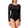 Urban Classics Ladies Lace Longsleeve Body Donna Body nero