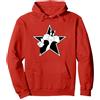 Looney Tunes Sylvester Star Felpa con Cappuccio, Unisex per Adulti, Rosso, L