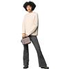 ONLY Bestseller A/S Onlcila L/S Mix High Neck Pullover CC Knt Maglione, Pumice Stone/Detail:w. Cloud Dancer Woven, S Donna