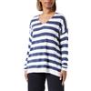 ONLY ONLAMALIA L/S V-Neck CC Knt, Cloud Dancer/Stripes:w. Naval Academy, XS