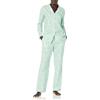 Amazon Essentials Set pigiama da donna in flanella a maniche lunghe con bottoni frontali e pantaloni, verde menta animali della foresta, XS