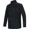 MISEMIYA - UNIFORME CHEF GIACCHE SIGNORE MANICHE LUNGHE - Ref.842B - X-Large, Nero
