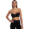 Trendyol Donna Bustier Intrecciato a Cuore, Nero, 68