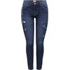 ONLY ONLDAISY Reg Push Up SK Ank DEST DNM Box, Blu Jeans Scuro, 31W x 34L