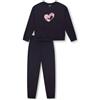 Schiesser Mädchen Schlafanzug Set Pyjama Warme Qualitäten Frottee-Fleece-Sweat-Größe 140 bis 176 Pigiama, Navy_181973, 152 Bambine e Ragazze