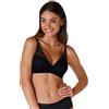 Lovable Reggiseno Vela Senza Ferretto con Coppe Imbottite | Pizzo Piatto Invisibile sotto Gli Abiti e Femminile | Sensual Touch Exclusive Donna, Nero, 38 / 5C