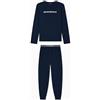 Emporio Armani Pigiama Lungo Donna Everyday Cotone Blu XL, Blu, XL