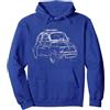 Il design di Dirk 500 Nuova Auto d'epoca disegno Felpa con Cappuccio, Unisex per adulti, Blu Reale, M