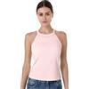 Lovable Canottiera in Cotone a Costine | Scollo all'Americana | Reggiseno Incorporato con Imbottitura Interna per Sostegno | Maglieria Donna, Cipria, XL