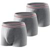 CARER Healthcare Incontinence Pregnancy Carer 3 Pacchetti Boxer per Uomini con Incontinenza, Boxer Lavabili e Leggeri con Assorbente da 80 ml Progettati per Incontinenza Leggera Grigio Taglia XXL