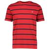 GANT Striped SS T-Shirt, Rosso Rubino, XXL
