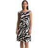 TOM TAILOR Abito da Donna, 38070 - Abstract Beige Zebra, 42