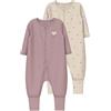 NAME IT Tuta da Donna Nbfnightsuit 2P Zip FF Heart Noos, Sabbia Estiva, 92