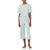 Amazon Essentials Set Pigiama da Donna in Jersey a Maglia S, Blu Polvere, S