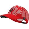 Compressport Trucker cap-Protezione Solare-Cappello con Rete-Visiera Ampia e Curva-Regolabile-Prima o Dopo l'allenamento-Taglia Unica, Rosso/Bianco, Unisex-Adulto