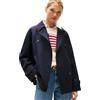 Tommy Hilfiger Donna Trench Cotton Short Corto, Blu (Desert Sky), 50
