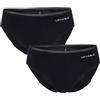 Lovable Slip da Ciclo Mestruale Flusso Abbondante | Mutande Invisibili in Microfibra, Lavabili e Riutilizzabili | Bi-Pack Period Panties Donna x2, Nero, XS
