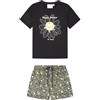 Women'secret Pigiama da Donna Happy Smiley Multilicense, Nero, XS
