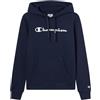 Champion Script Shop Felpa con Cappuccio da Donna, Blu Navy