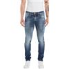 REPLAY Anbass Denim Jeans per Uomo, Stretch Jeans a gamba dritta con vita regolare, Modello: Slim Fit, Taglia: 27-40