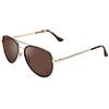 Clandestine - Occhiali da Sole A15 Gold Matte Habana Dark Brown - Lenti in Nylon HD e Montatura in Acciaio Inox TR90 - Occhiali da Sole Unisex - Smart Vision Technology - Più Nitidezza e Meno Riflessi
