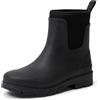 Amazon Essentials Stivaletti da Pioggia Stile Chelsea, Altezza alla Caviglia, Impermeabili Donna, Nero, 41 EU