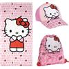 CERDÁ LIFE'S LITTLE MOMENTS Cappellino e Occhiali Unisex Hello Kitty per Bambini, Design Originale, Regolabili e Leggeri, Ideali per L'Estate e per proteggersi dal Sole