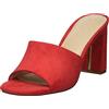 The Drop Pattie Sandalo Mule con Tacco Largo da Donna, Rosso, 38.5 EU
