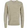 JACK & JONES Jjewan Knit Crew Neck, Humus, S Uomo