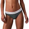 Calvin Klein Donna Slip Taglio Bikini con Fascia con Logo, Verde (Bijou Modern Emblem Outline+Stratif), XL