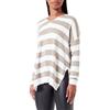 ONLY Onlamalia L/S V-Collo CC Knt Maglione, Weathered Teak/Stripes:Cloud Dancer, S Donna