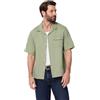 Amazon Essentials Camicia in misto lino a maniche corte dalla vestibilità comoda Uomo, Verde Salvia Scuro, XS
