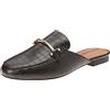 Amazon Essentials Sabot con Fibbia Donna, Nero Stampa Coccodrillo, 44.5 EU