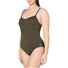 Haute pression A1001 - Maillot de bain une pièce - Uni - Femme - Vert,FR: 48 (Taille faricant: 48)