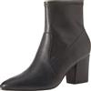 Amazon Essentials Stivaletto alla Caviglia Aderente ed Elasticizzato con Tacco Donna, Nero, 37.5 EU Larga