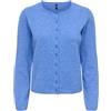 ONLY Onlloyal Life LS O-Neck Button Cardi Knt, Blu Oltremare, S