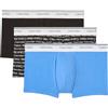 Calvin Klein Uomo Pantaloncini Boxer Confezione da 3 Balance Vita Bassa, Multicolore (Black/Wrapped Logo_Black/Regatta), M