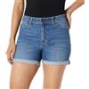 Amazon Essentials Pantaloncini in Denim a Vita Media, Vestibilità Aderente, Interno Gamba 10,2cm Donna, Blu Medio Vintage, 50