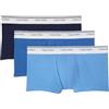 Calvin Klein Uomo Pantaloncini Boxer Confezione da 3 Balance Vita Bassa, Multicolore (Faded Denim/Bold Track Logo/Shorel), XL