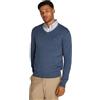 Tommy Hilfiger Uomo Pullover Essential Cotton Scollo a V, Blu (Aegean Sea Heather), XS