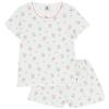 Petit Bateau Pigiama Pantaloncini Bambino in Cotone Stampa Floreale